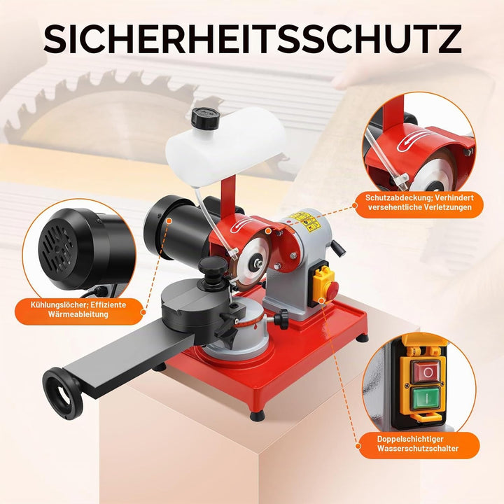 370W Sägeblatt Schärfgerät, 2850rpm Sägeblattschärfgerät Kreissägeblatt Schärfgerät Schärfmaschine,