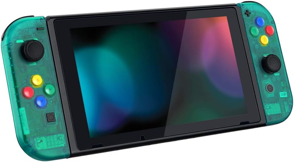 eXtremeRate Hülle Case für Nintendo Switch Joycon/Konsole, Rückgehäuse&Kickstand für Switch Console,