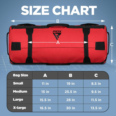 RDX Gewichtete Sporttasche für Krafttraining, Gewichtssack mit 8 Griffe, Gewicht Sandbag ungefüllten