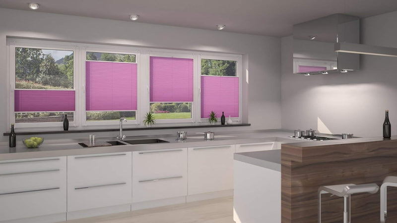 DecoProfi Plissee, Stoff, Flieder, 70 cm x 220 cm, 70 cm x 220 cm