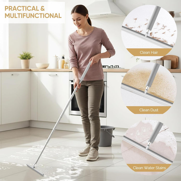 Duschabzieher Einstellbar 30-120cm, Duschabzieher Set mit Halterung, Silikon Abzieher Dusche, Dusche