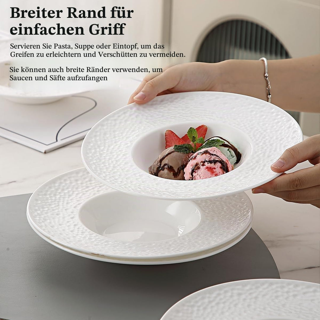 Berglander Suppenschalen Set mit 6, wiederverwendbare 260ml Kunststoff-Multipurpose-Teller für Pilzs