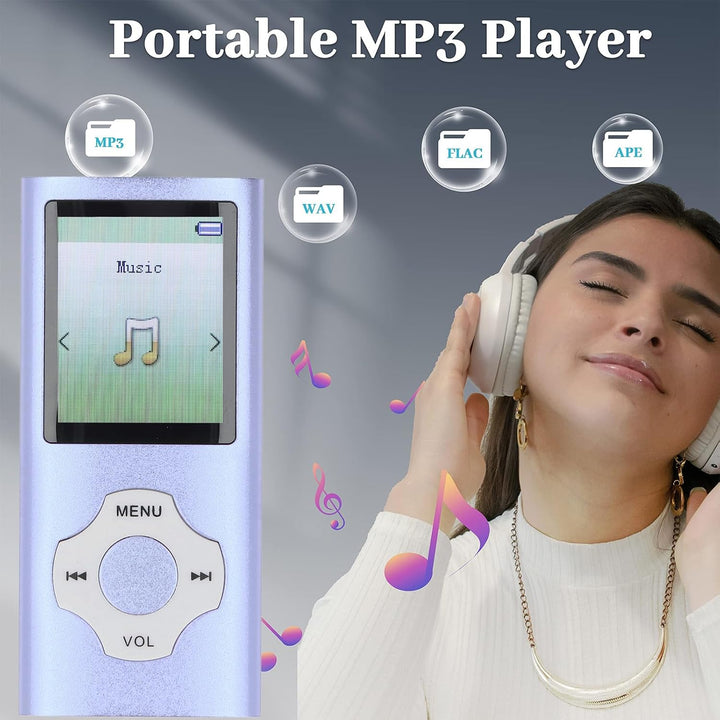 MP3-Player, Tragbarer Digitaler Musik-MP3-MP4-Player mit Integriertem Lautsprecher, 1,8-Zoll-Bildsch