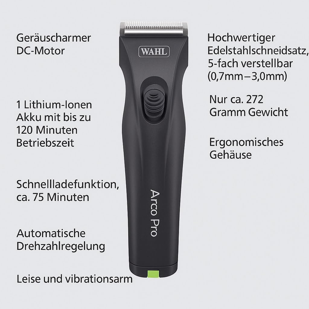 Rotschopf24 Edition: Akku Schermaschine,-für Profis Moser Pro Edition-, 2 XL Akku + 8 Metallaufsteck