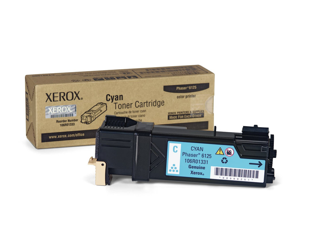 Xerox Phaser 6125 Tonerkartusche für Laserdrucker (Cyan, 1.000 Seiten, Laser, SI