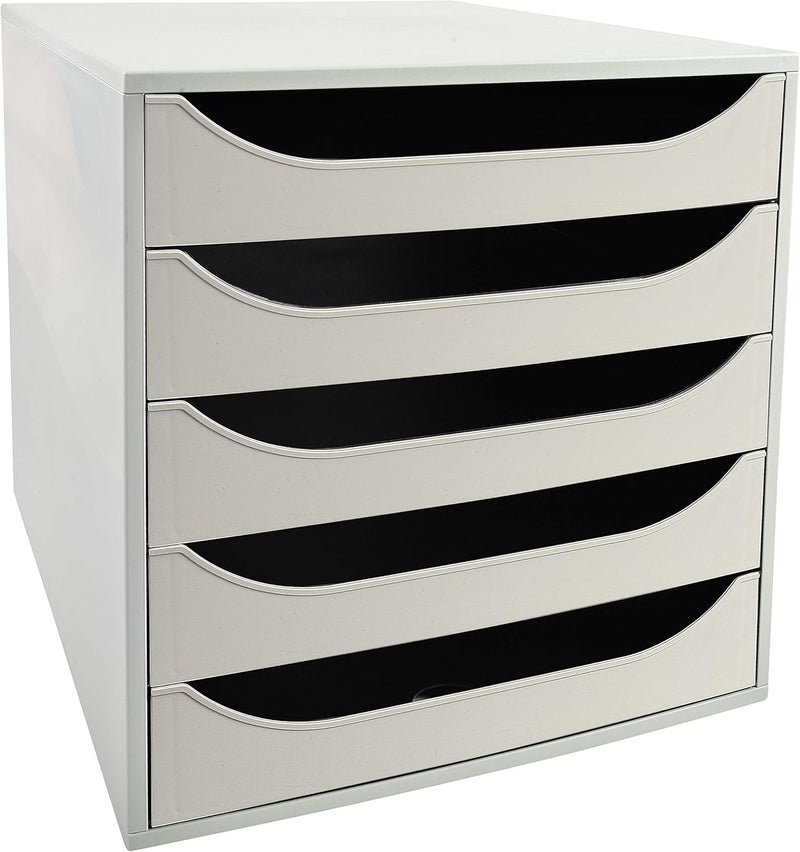 Exacompta 229606D Ablagebox Office mit 5 Schubladen für DIN A4+ Dokumente. Ecobox mit hoher Kapazitä
