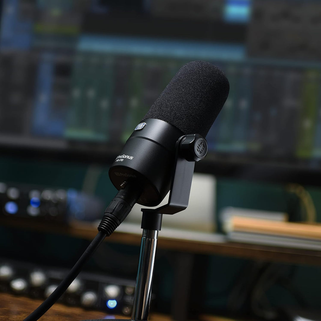 PreSonus PD-70 Dynamisches Mikrofon mit Nierencharakteristik für Aufnahme, Übertragung, Podcasting u