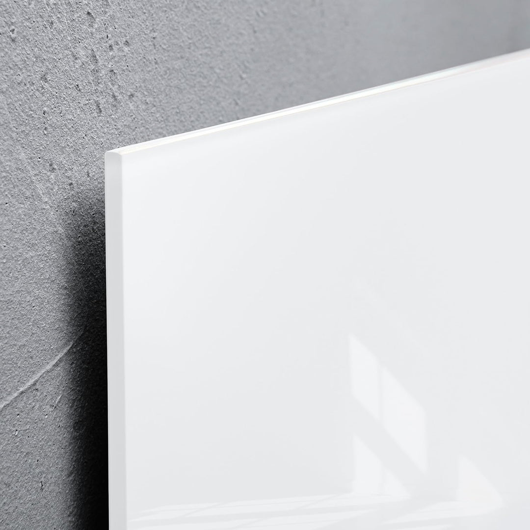 SIGEL GL111 Premium Glas-Magnettafel 48 x 48 cm super-weiss hochglänzend, TÜV geprüft, einfache Mont