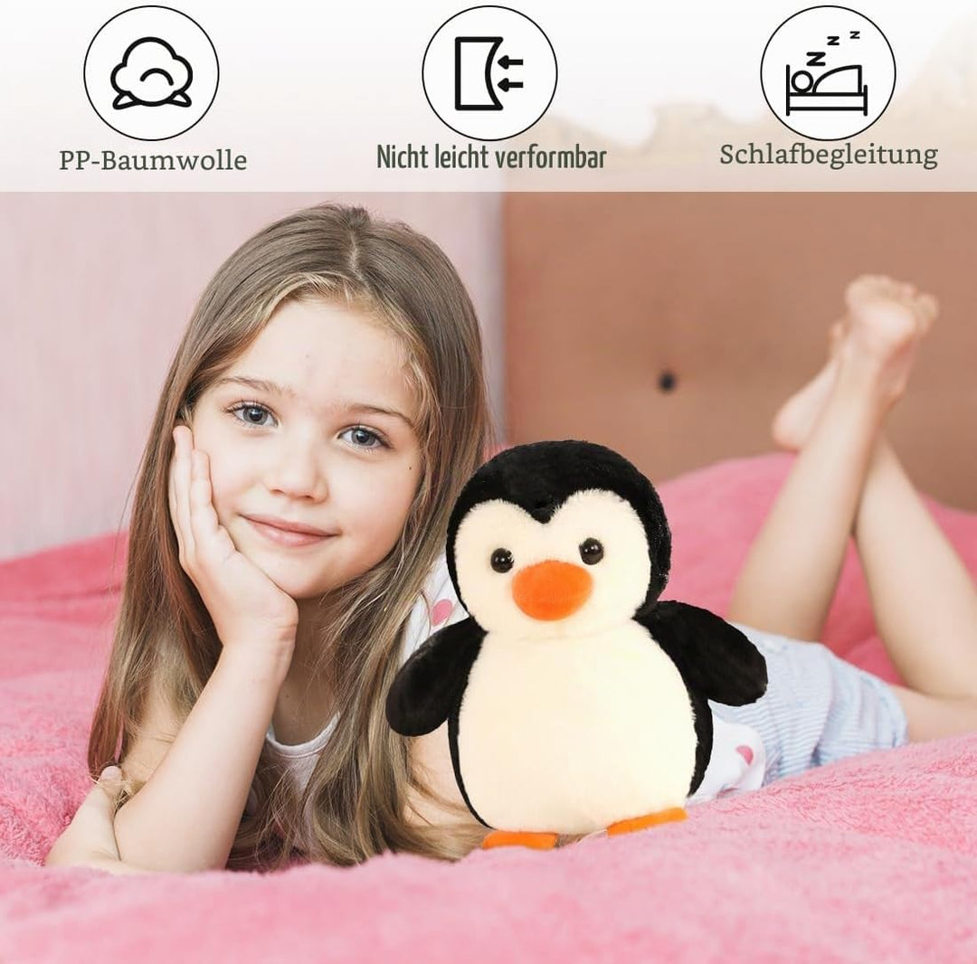 Aurasky Pinguin Kuscheltier Süss, Plüschtier Pinguin 23cm, Pinguin Stofftier zum Kuscheln &amp; Spielen,