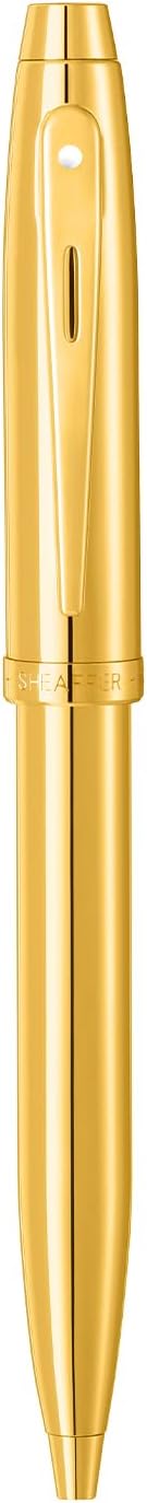 Sheaffer 100 9372 Glänzender PVD-Gold-Kugelschreiber mit PVD-Goldrand, Kugelschreiber