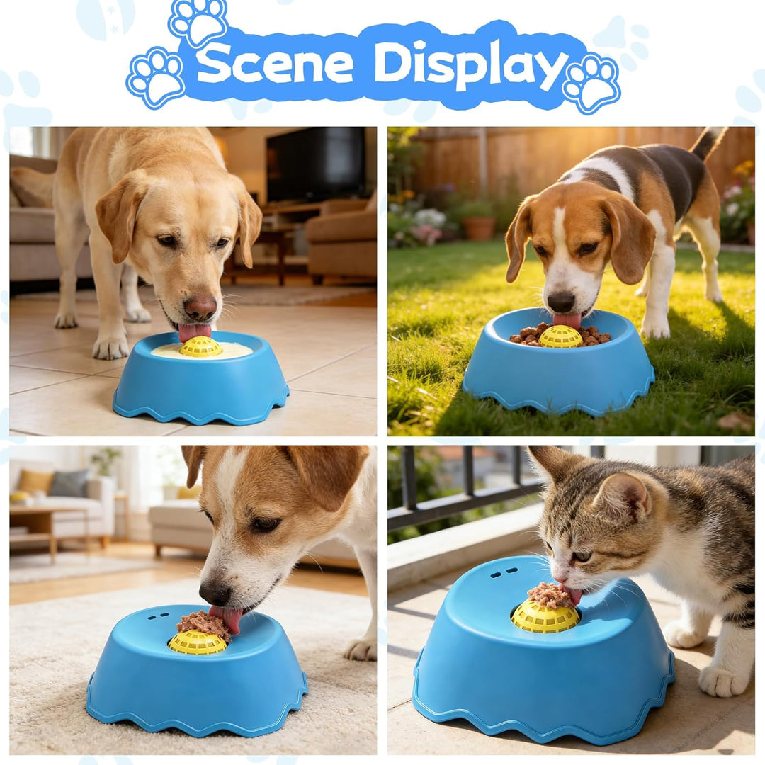 Hundelickspielzeug, Weichgummi Lick Bowl Für Hunde, 360° rutschfest und Kippsicher Schleckball Hund