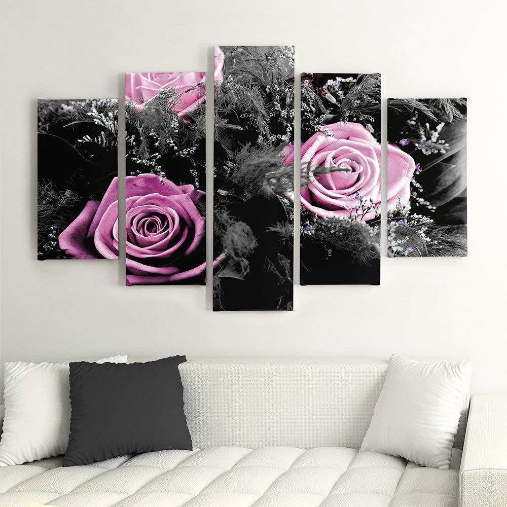 Feeby Frames, Leinwandbild, Bilder, Wand Bild - 5 Teile - Wandbilder, Kunstdruck XXL, Typ A, 300x140