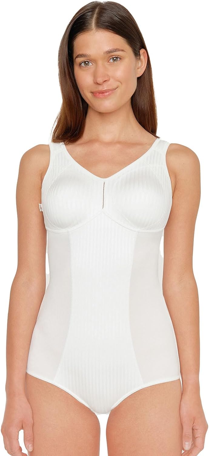 Susa Body ohne Bügel Cremana/Body Shapewear Damen stark formend/Frauen Mieder/Softer Bodysuit mit Sh