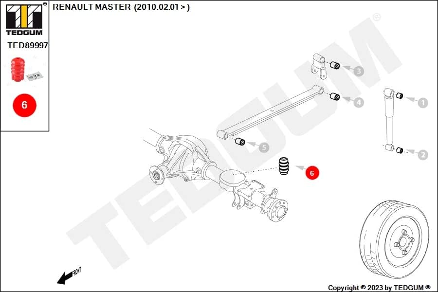 TEDGUM TED89997 STOssDÄMPFER HINTEN (LINKS/RECHTS)