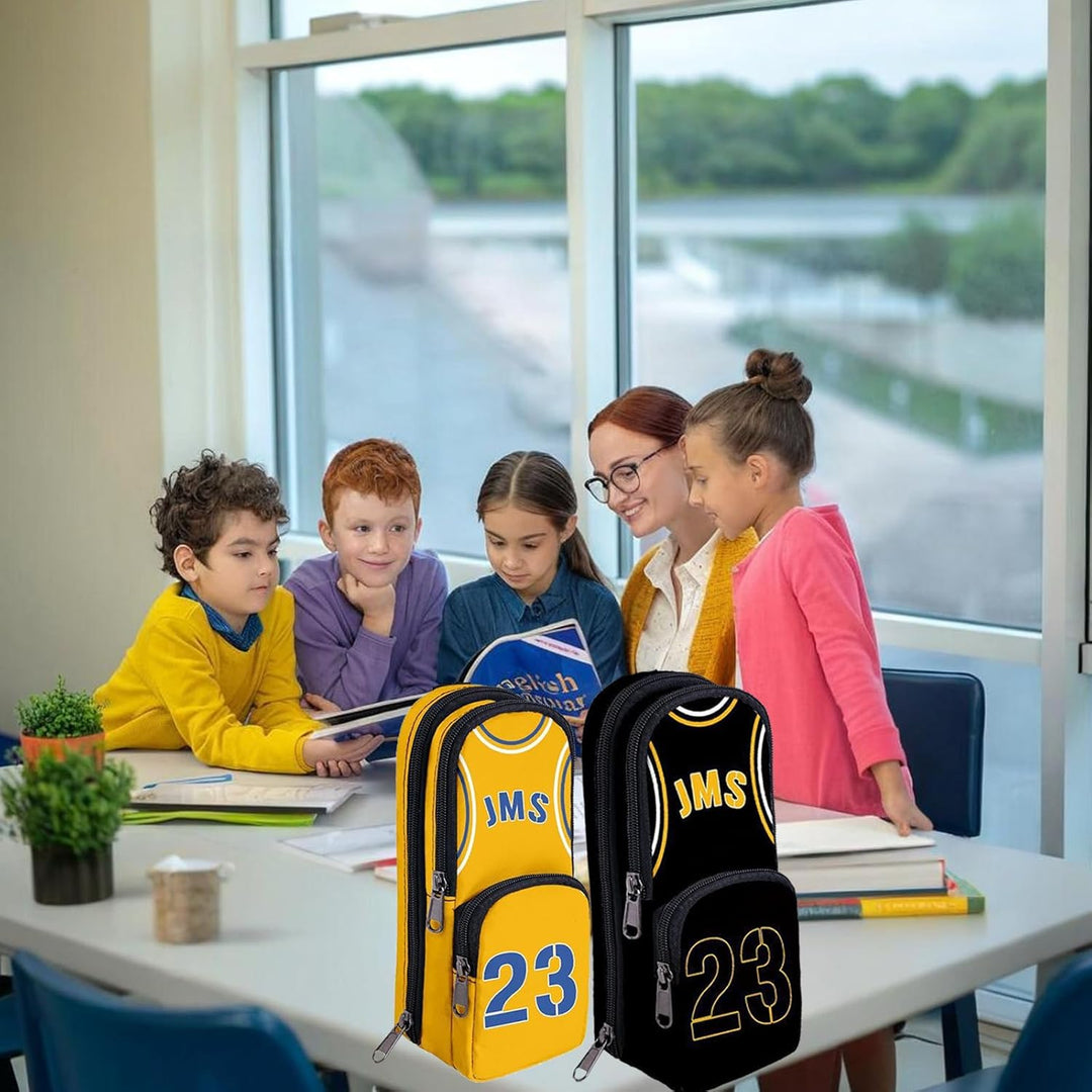 Basketball Player Federmäppchen Grosse Kapazität,Basketball Star Bunte 23 Trikot Federtasche,Grosse