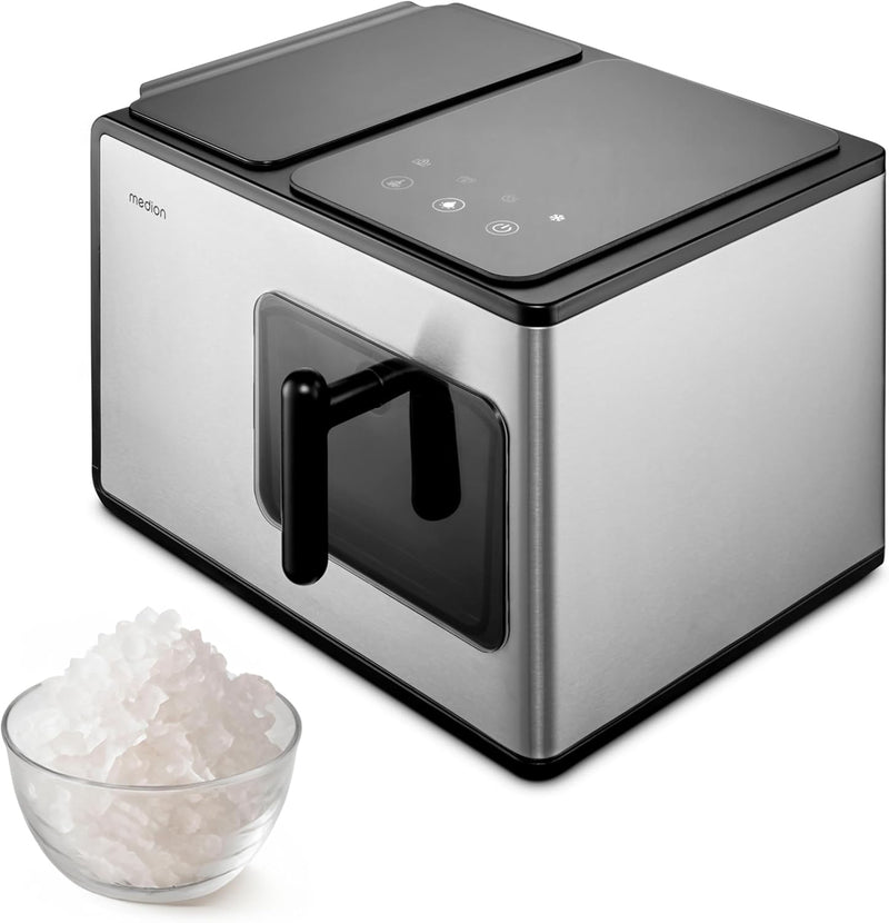 MEDION Eiswürfelmaschine (Nugget Eiswürfel, Crushed Ice, perfekt für Getränke & Cocktails, 2 Liter T