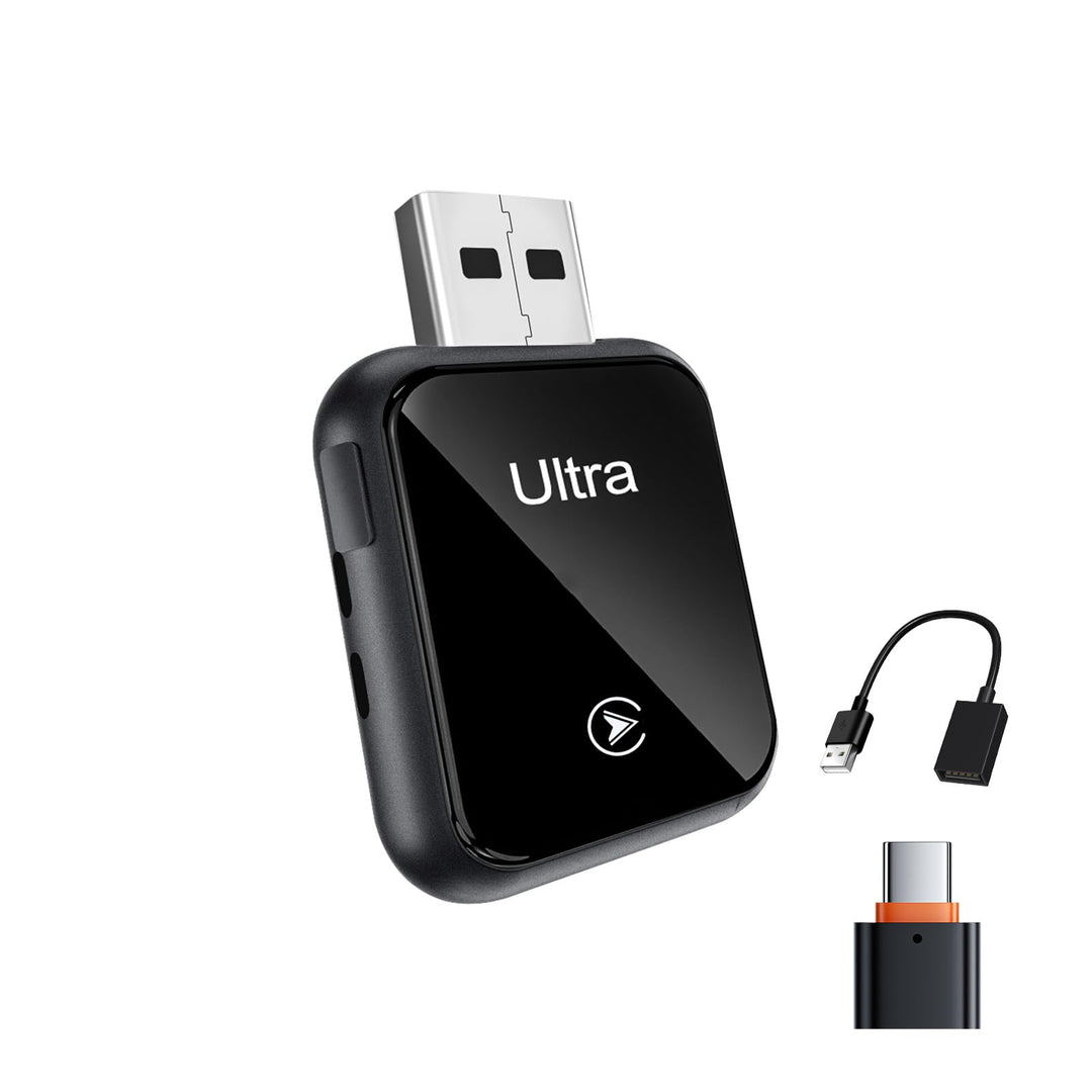 Wireless CarPlay Adapter 2-in-1, 2025 Aufgerüstet Wired zu Wireless für CarPlay/Android Auto, Mini-D