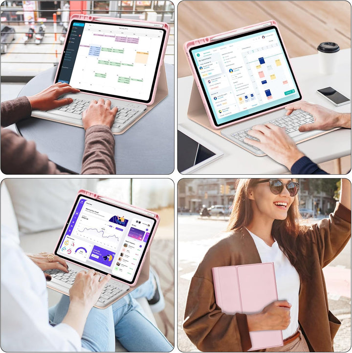 IVEOPPE Hülle mit Tastatur für Xiaomi Pad 8/8 Pro 11.2" 2025, Deutsches QWERTZ Layout, Abnehmbare Ma