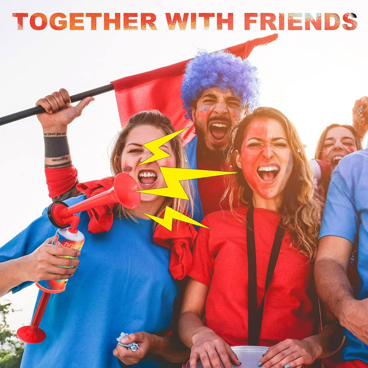 Dzanken Signalhorn Sporthupe 2 Stück Fanfare tragbare Sporthupe mit Lautem Ton und Luftpumpe Air Hor