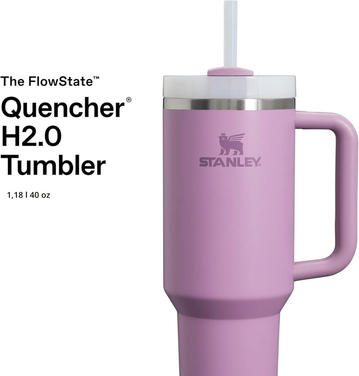 STANLEY Quencher H2.0 FlowState Trinkflasche mit Strohhalm 1.2L - Thermobecher Kühlt 11 Stunden - 48