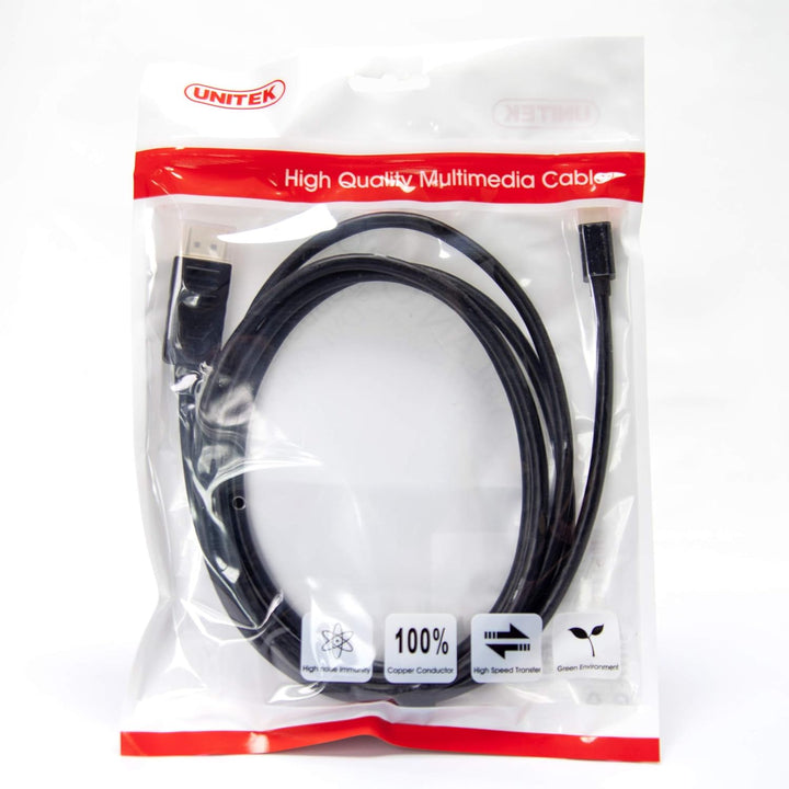 UNITEK Y-C611BK MiniDisplayPort/ Displayport Kabel m/2m Schwarz 2 M miniDP - DP, 2 M miniDP - DP
