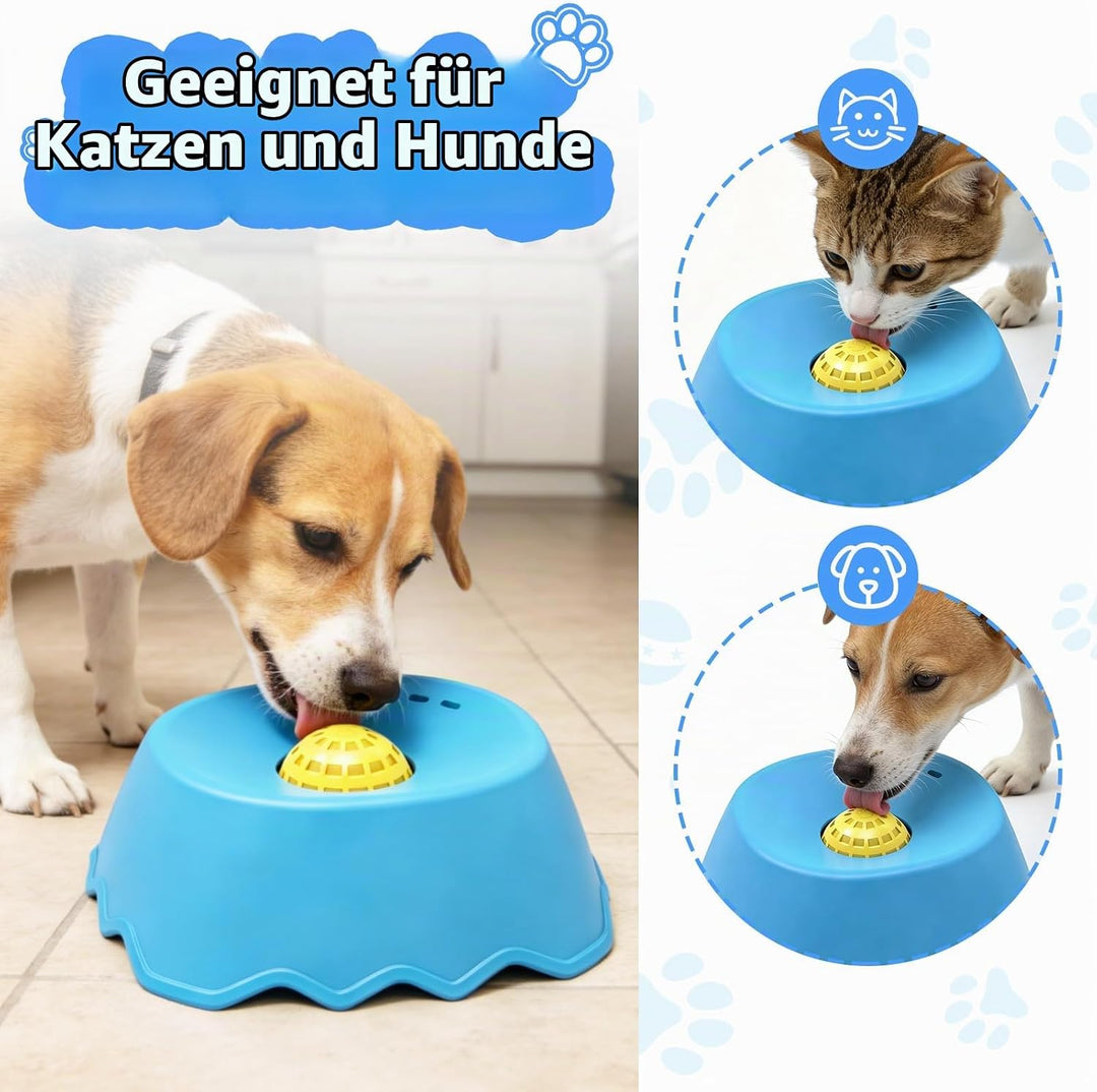 Hundelickspielzeug, Weichgummi Lick Bowl Für Hunde, 360° rutschfest und Kippsicher Schleckball Hund