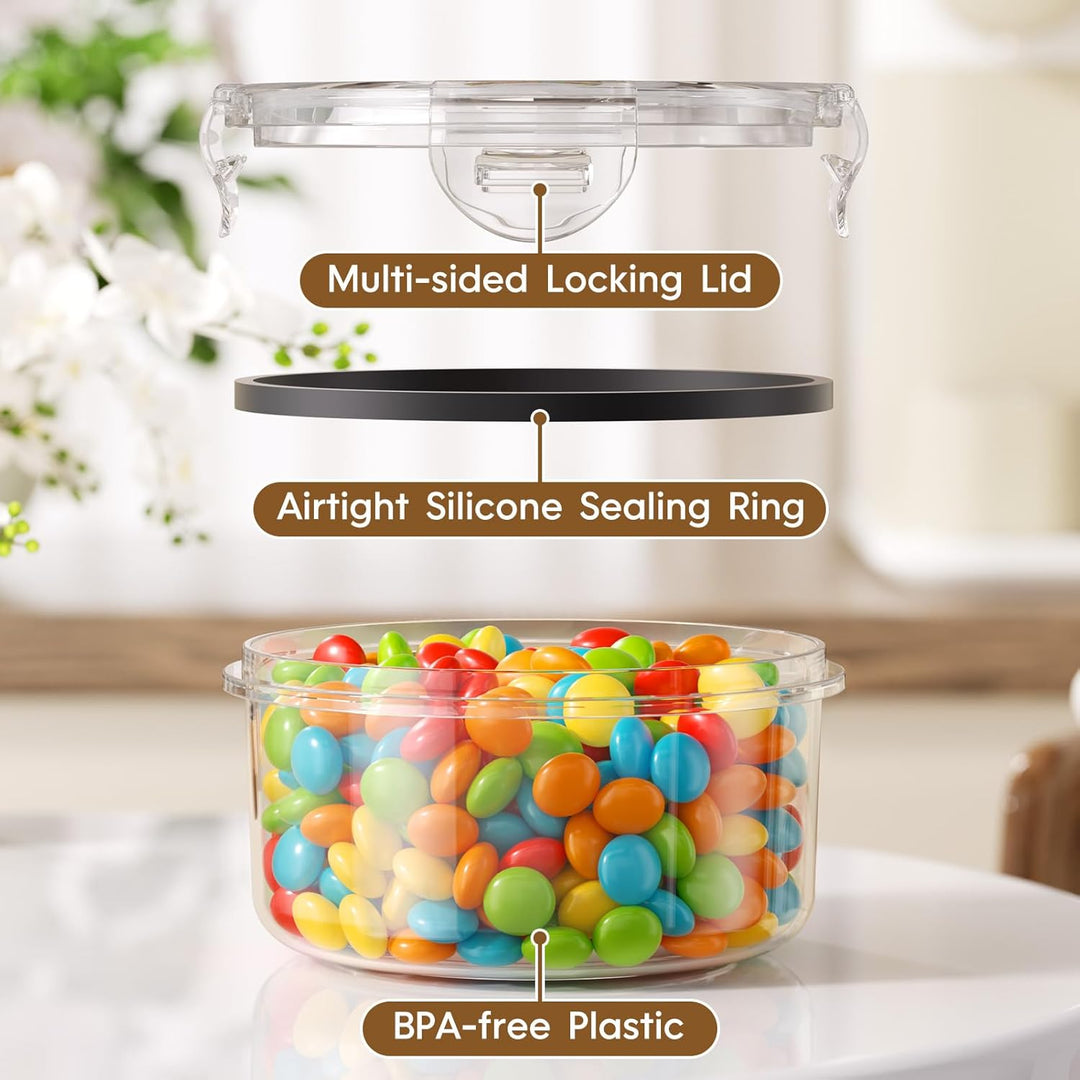 Frischhaltedosen mit Deckel, 50 Teile Vorratsdosen Set (25 Behälter & 25 Deckel),Küche Meal Prep Box