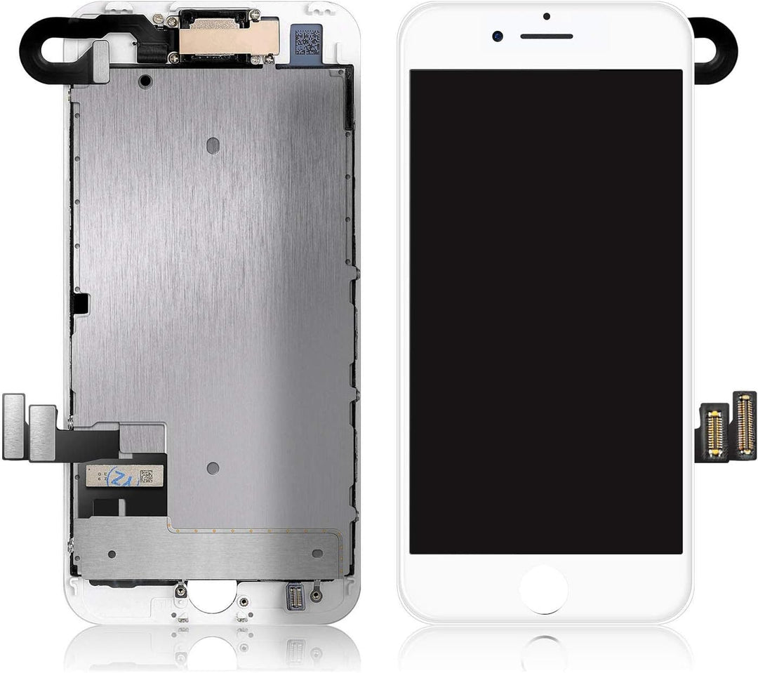 Xlhama Ersatzbildschirm Touchscreen LCD Display Kompatibel für iPhone 8 Weiss mit Reparaturwerkzeug,