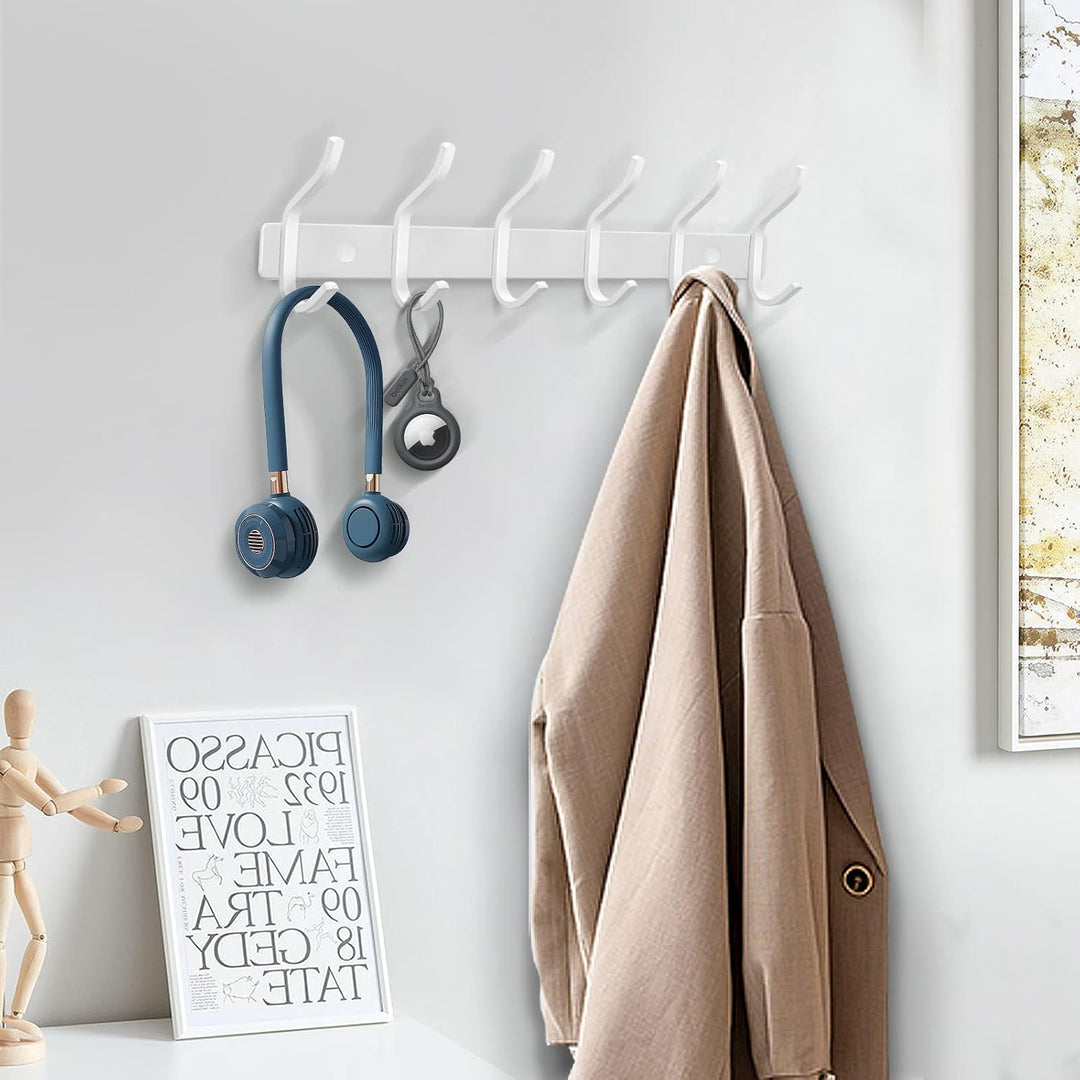 Garderobenhaken Edelstahl, Hakenleiste Kleiderhaken Wand mit 8 Haken, Garderobe Garderobenleiste Wan