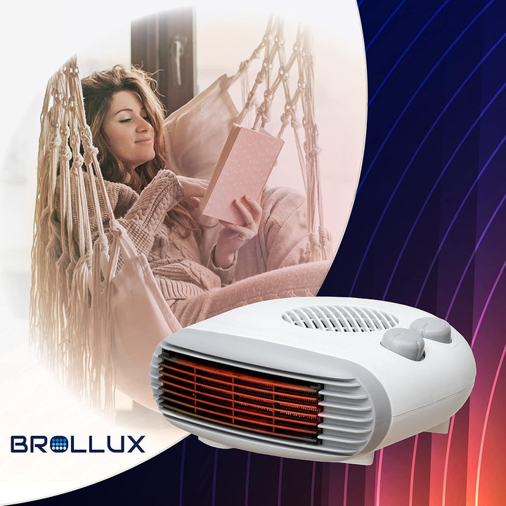 Elektroheizung 2000W LUX13 mobiles Heizgerät Thermoventilator Heizlüfter Elektroheizkörper weiss mob