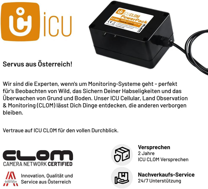 Externer Super Li-Ion Akku 5000 mAh - 3 Monate Laufzeit - kompatibel mit vielen Wild- und Jagdkamera