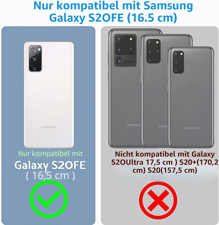 Anqrp Hiddenian Serier Hülle für Samsung Galaxy S20 FE 4G/5G, [Eingebetteter Ständer] [Wärmeableitun