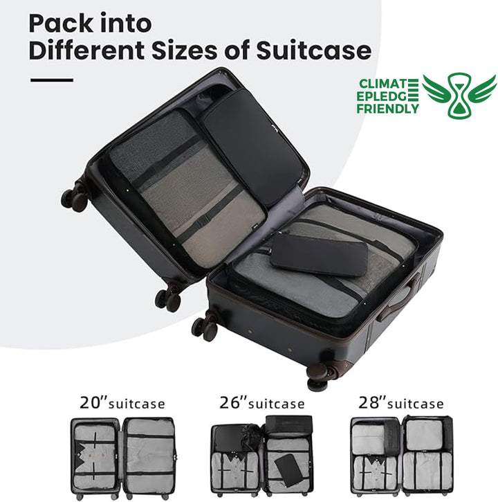 BAGAIL 10er-Set Packwürfel in verschiedenen Grössen Packorganizer für Reisezubehör Handgepäck Koffer