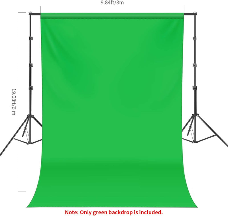 Neewer 10 x 20FT / 3 x 6 M Fotostudio 100% reines Muslin Faltbare Hintergrund Grün 10x20&