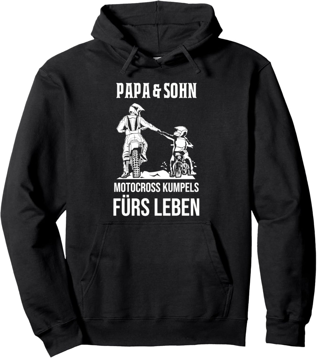 Vater Motorrad Sohn Pullover Hoodie