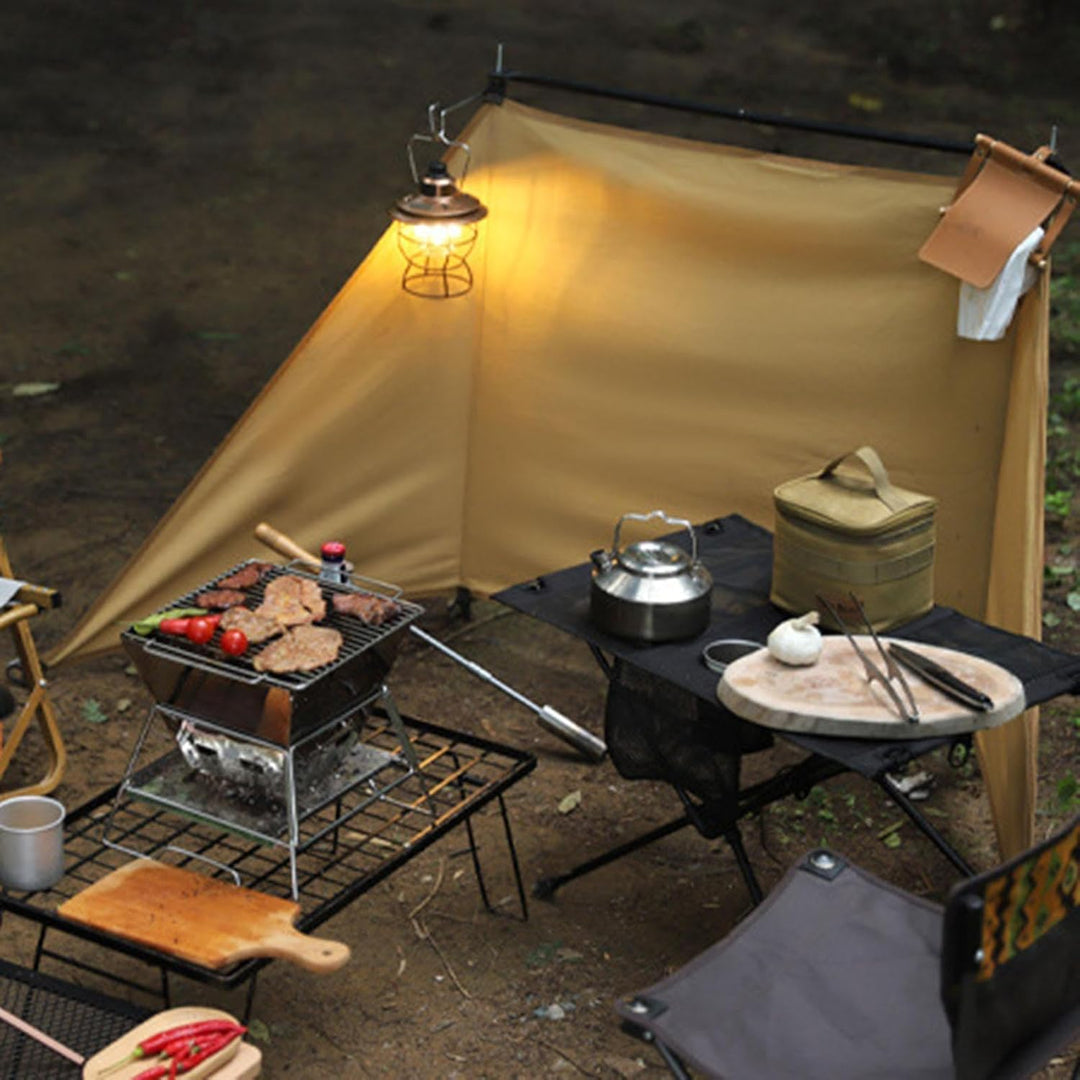 Camping-Tisch-Windschutz, Windschutz Tischgrill Windschutzscheibe, Faltbarer Windblocker für Tischko