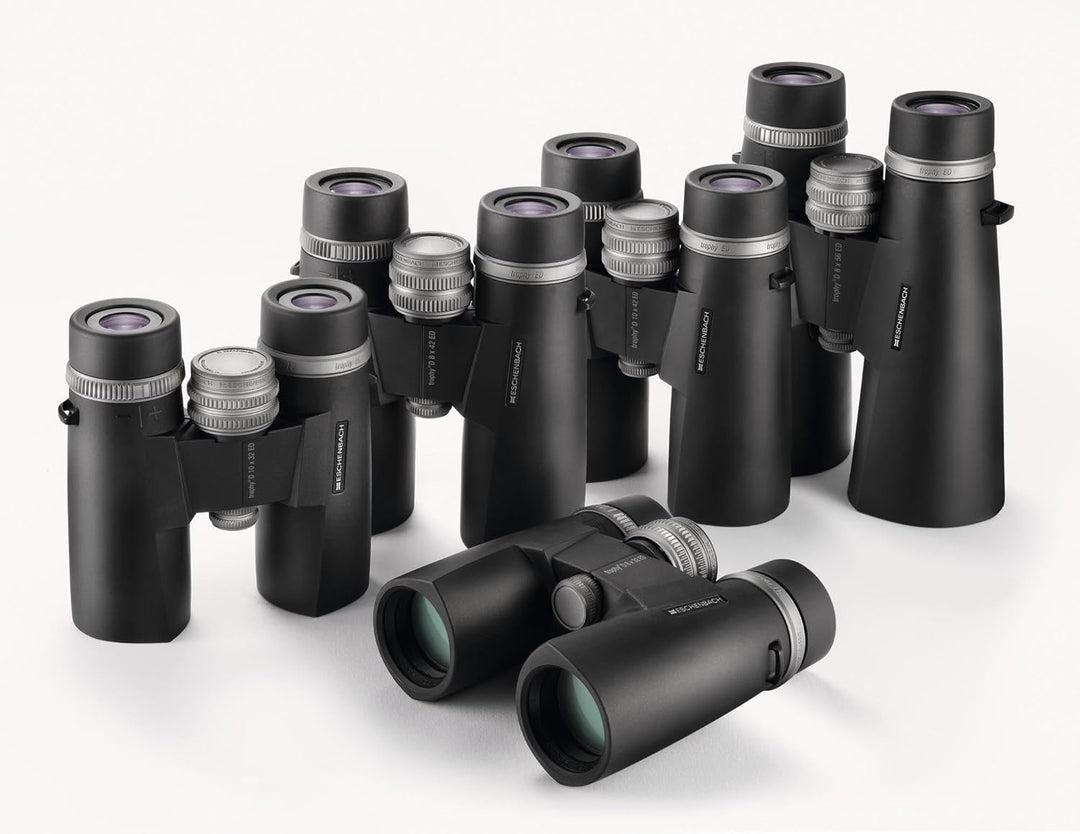 Eschenbach Optik Fernglas trophy D 10x32 ED, grosses Sehfeld, Weitwinkeloptik, wetterfest, schwarz,
