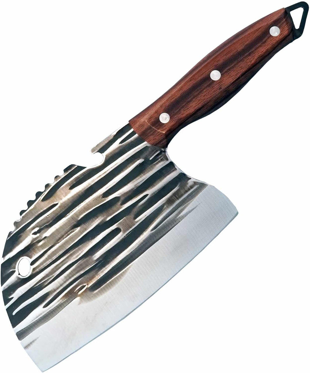 Japanisches Küchenmesser, professionell, aus Damaststahl und Holzgriff, Kochmesser, Küchenmesser, Fl