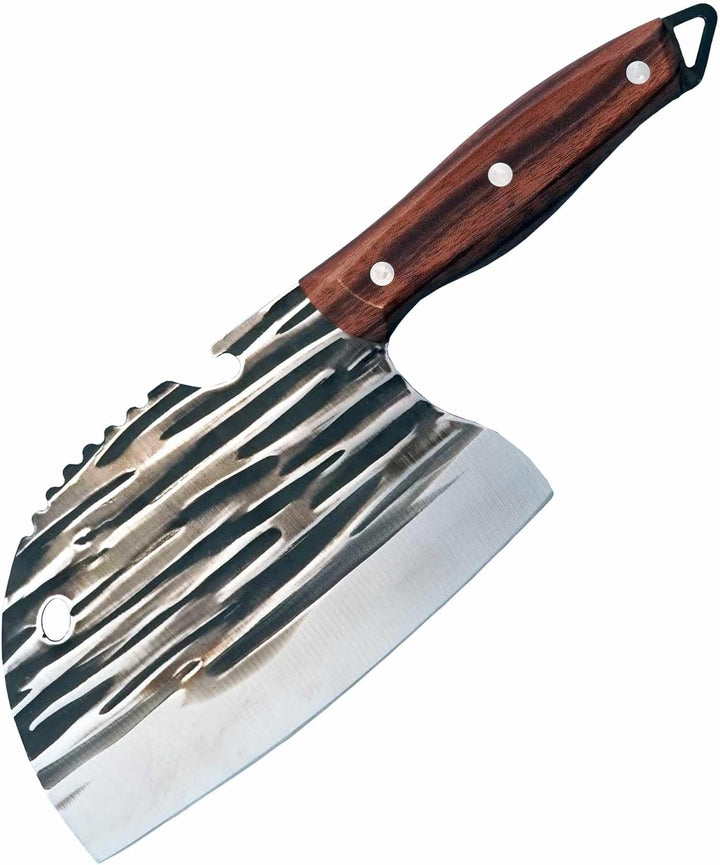 Japanisches Küchenmesser, professionell, aus Damaststahl und Holzgriff, Kochmesser, Küchenmesser, Fl