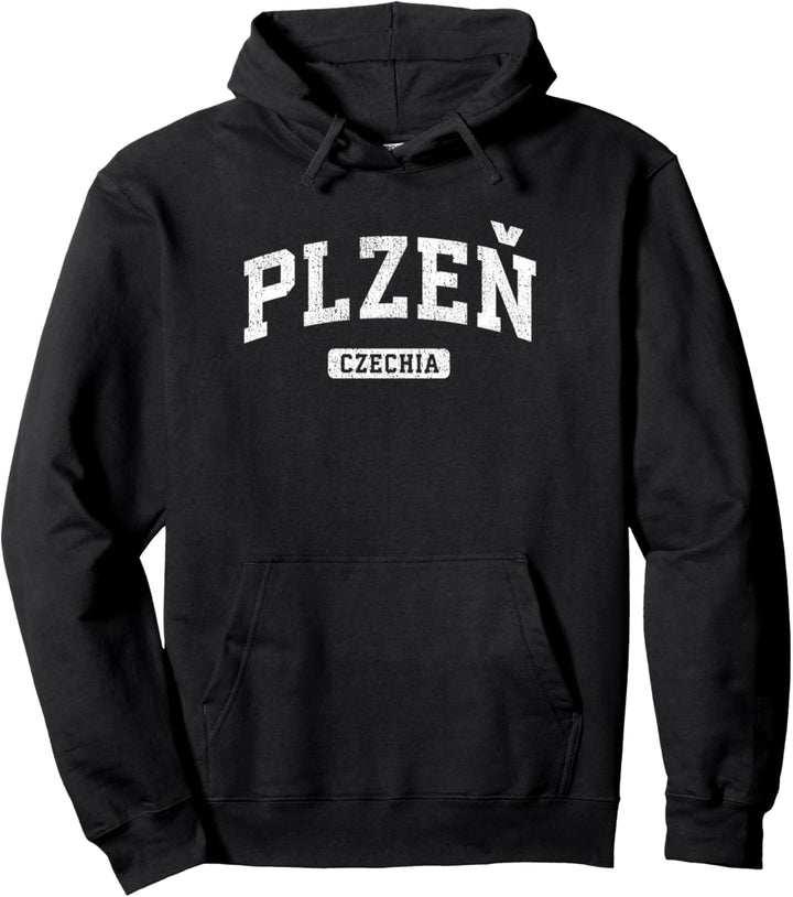 Pilsen, Tschechien, Vintage-Sportdesign Pullover Hoodie