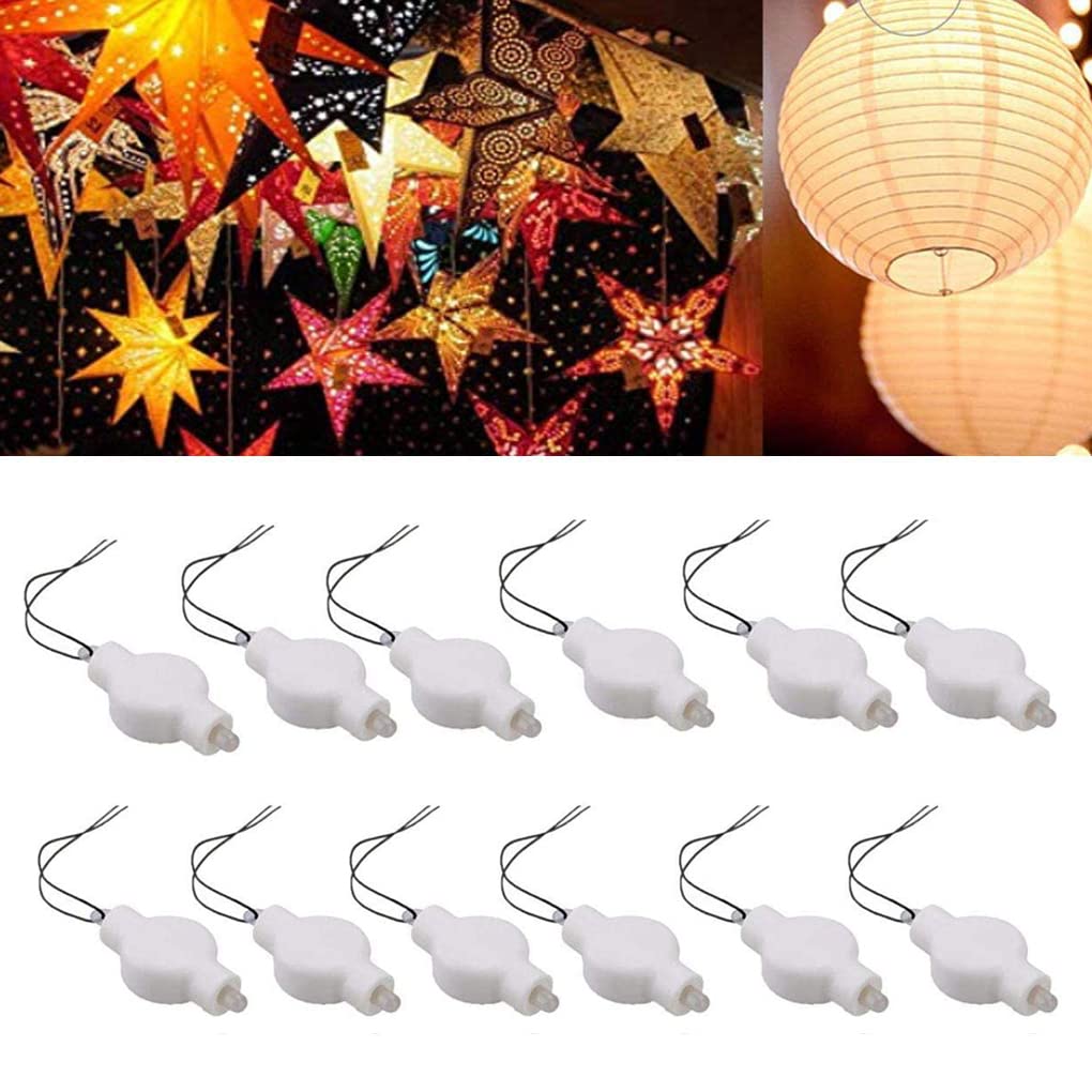12 Stück Mini-LED-Laternenlichter, batteriebetriebene LED-Ballonlichter Laternenballonlichter Outdoo