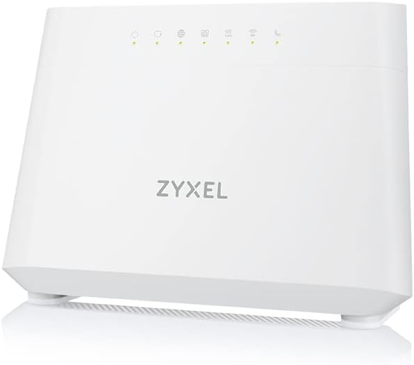 ZYXEL DX3301-T0-EU02V1F WiFi 6 AX1800 VDSL2 5-Port SUPER VECTORING Gateway (Upto 35B) and USB