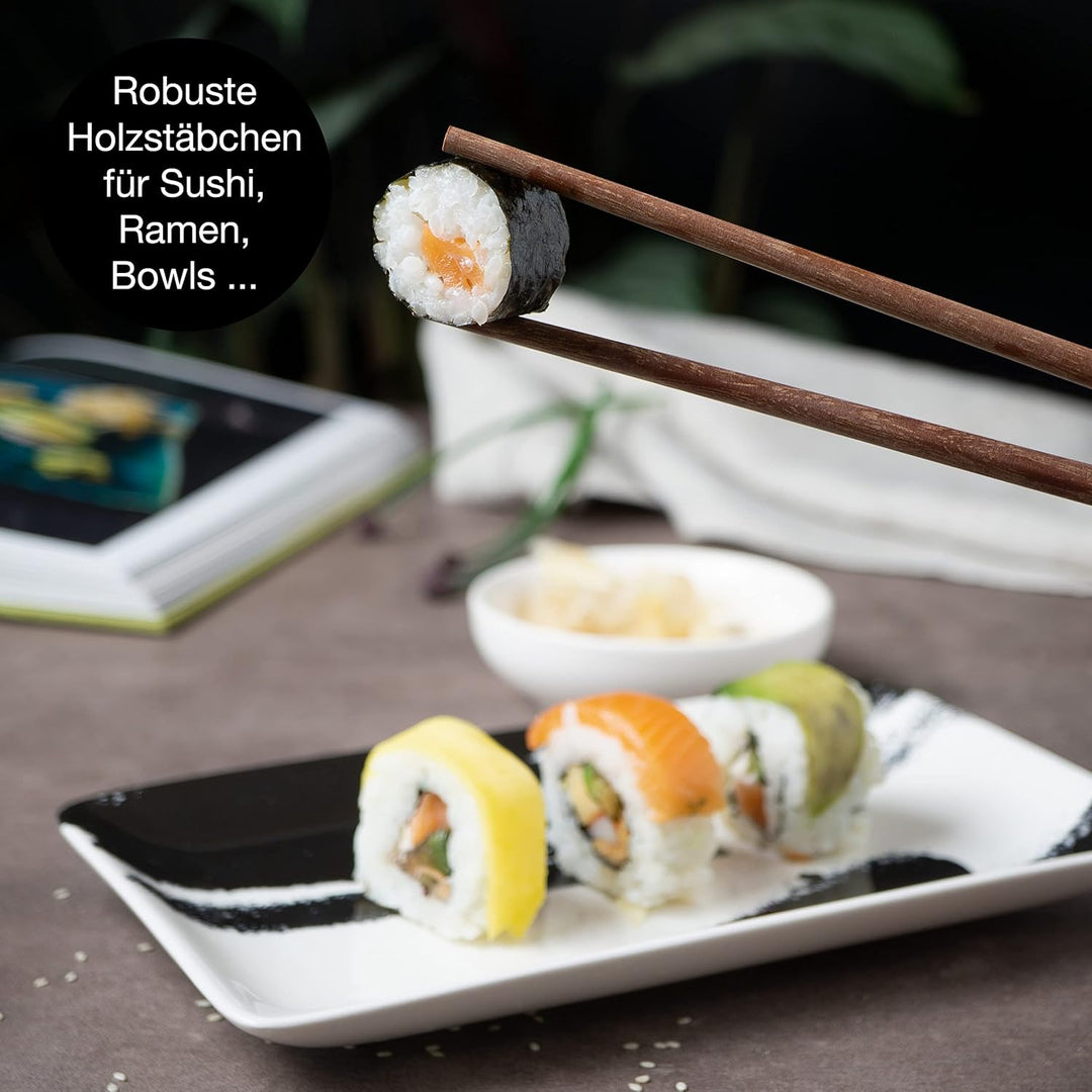 Moritz & Moritz 10-tlg. Sushi Geschirr Set für 2 Personen - Sushi Servierset mit 2x Sushi-Teller, Di