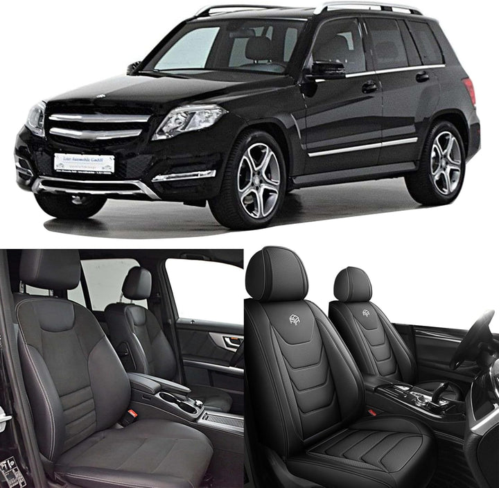 PU Leder Autositzbezüge Auto Vordersitz 2 Stück Set Fit für Mercedes-Benz C-Klasse W202 W203 W204 W2