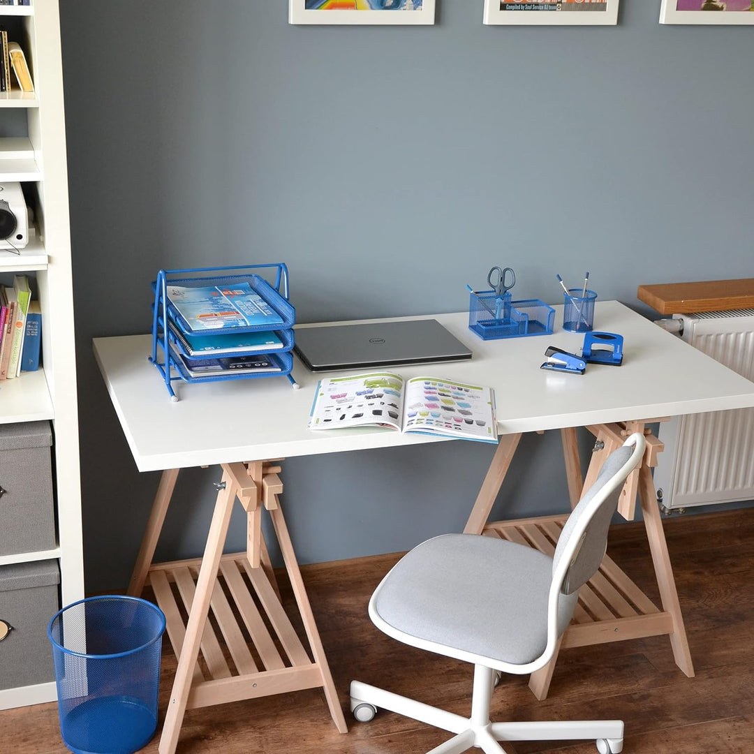 Leviatan Metall Ablage Ablagefächer | Büro Organizer Schreibtisch | Schubladen für Dokumente | 3 Sch