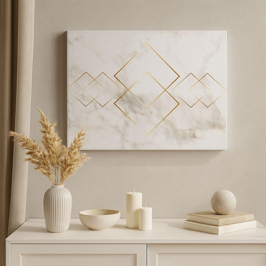 Bilder auf Leinwand 100x70cm Leinwandbild mit Rahmen Abstraktion modern Gross Wanddeko Bild Schlafzi