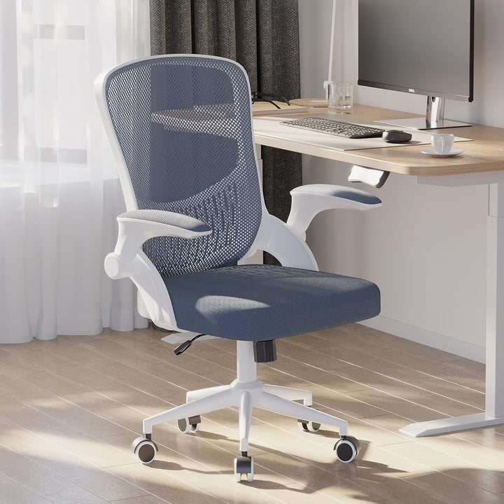 naspaluro Ergonomischer Bürostuhl, Schreibtischstuhl mit 90° Klappbaren Armlehnen, Einzigartige Lend