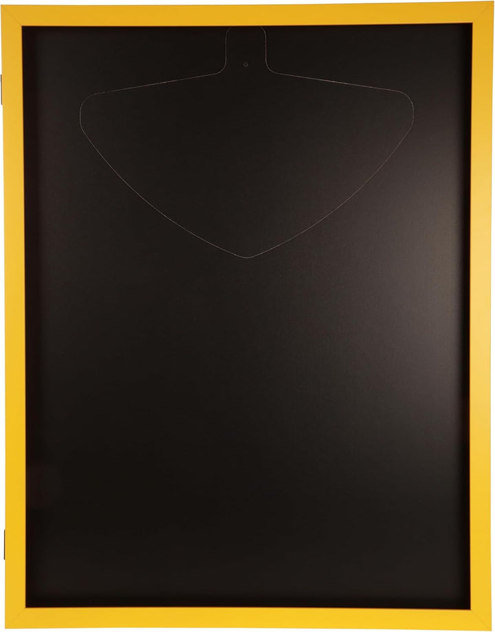 Trikotrahmen mit Drehtür – 'Gelb' - Rückwand Schwarz | Grösse: 90x70cm - von vorne bestückbar - stab