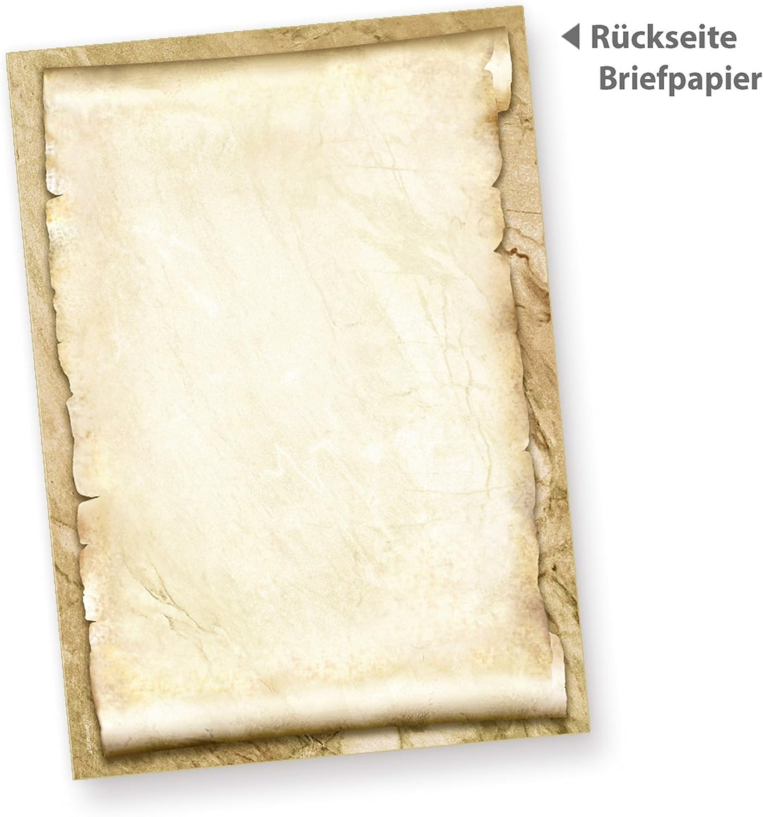 TATMOTIVE ROTE ROSE Briefpapier-Set (100 Sets) A4 Papier beidseitig + Umschläge