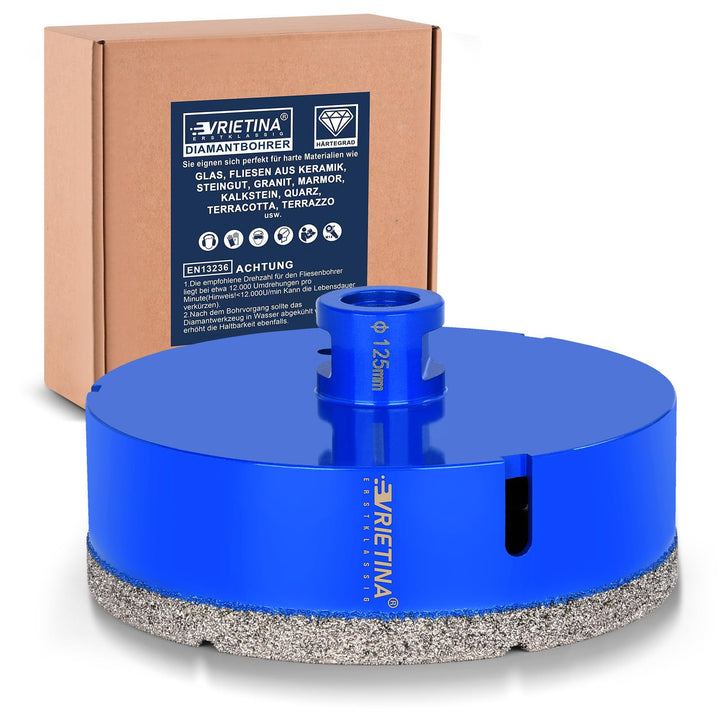 125mm Diamant Fliesenbohrer M14 Diamantbohrer Glasbohrer Nass- / Trocken Fliesenbohrkrone für Winkel